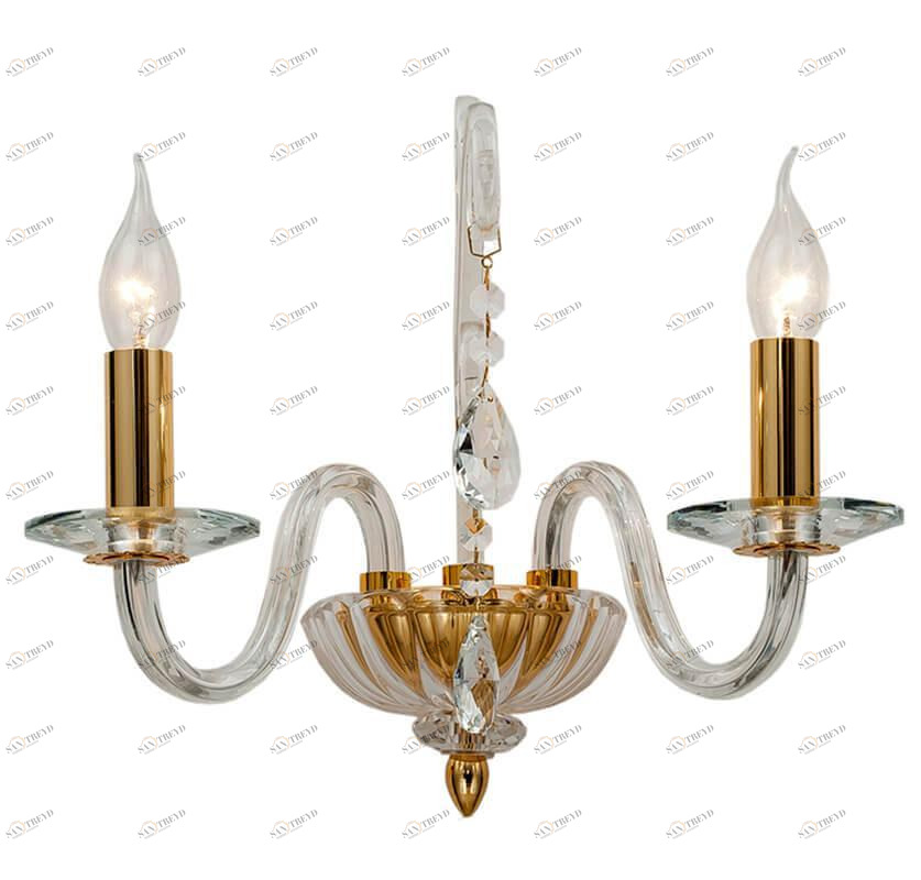 Бра настенное прозрачное Lumien Hall "Лотер" 2025/2W-CLGD LUMIEN HALL СВЕЧА 00-3931600 Прозрачный 