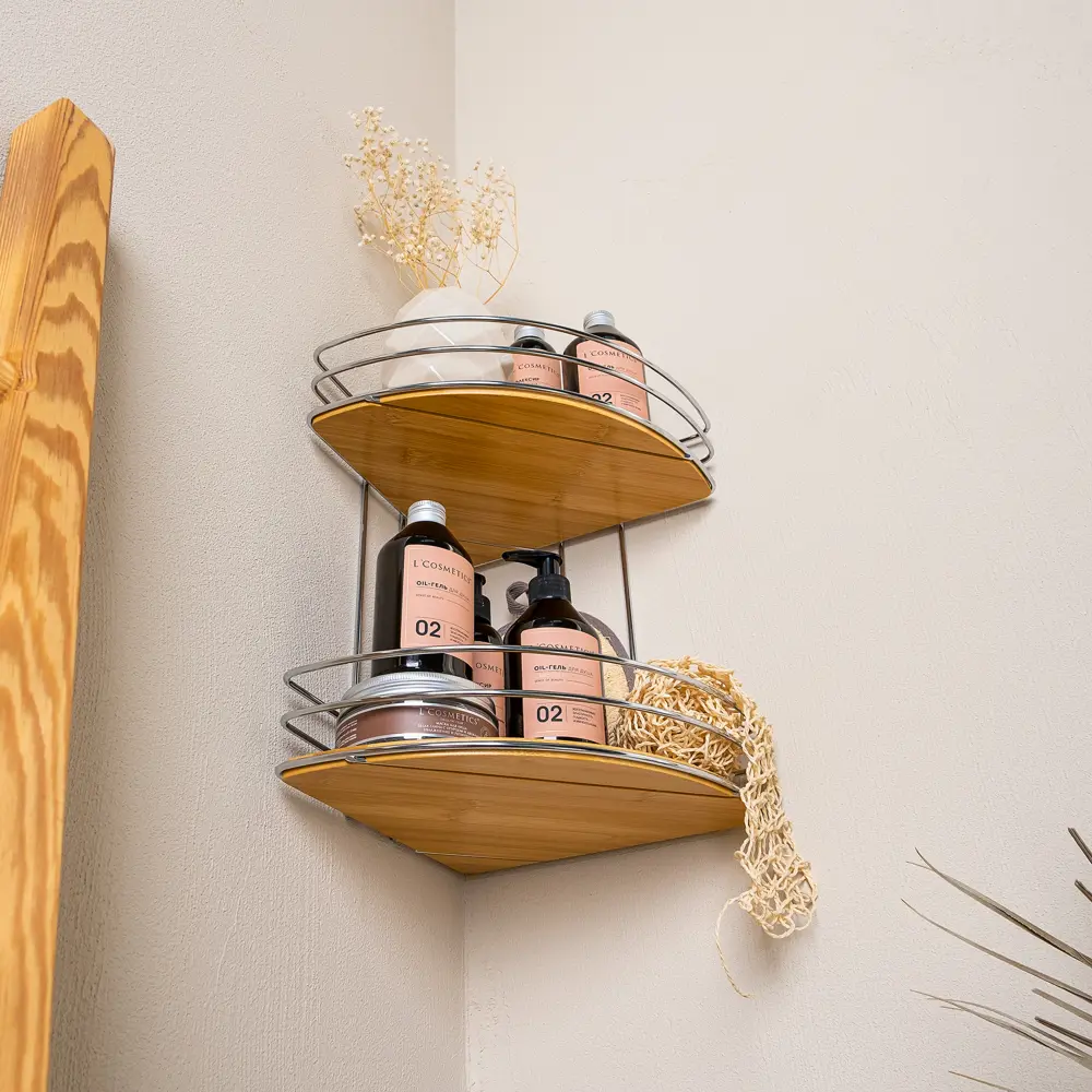 Полка угловая 21.8х21.8х32.8 см, цвет хром Santreyd Без серии STLM-2042685 - Вид №5