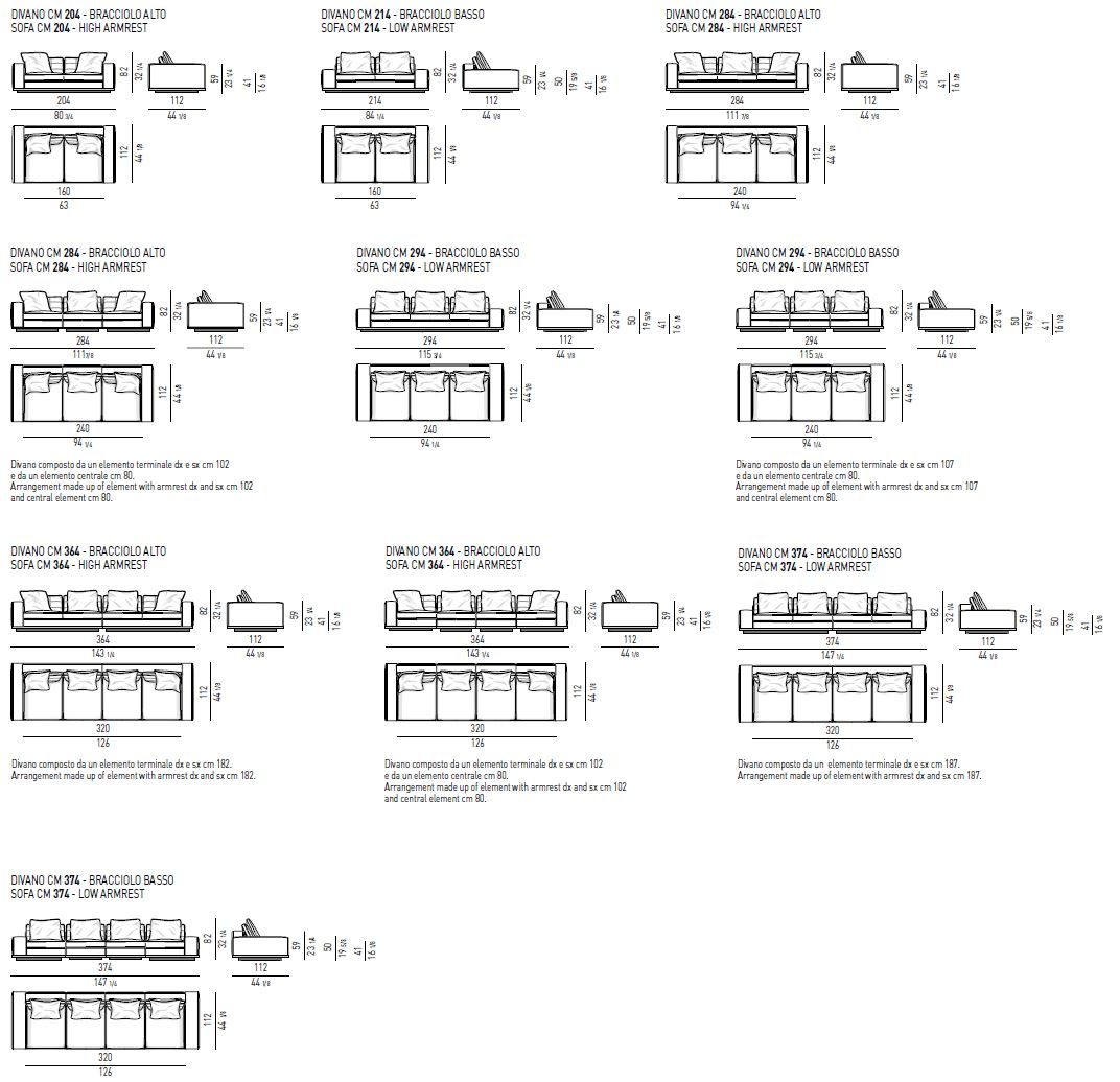 Модульный тканевый диван Minotti ARCH-00049247 - Вид №19