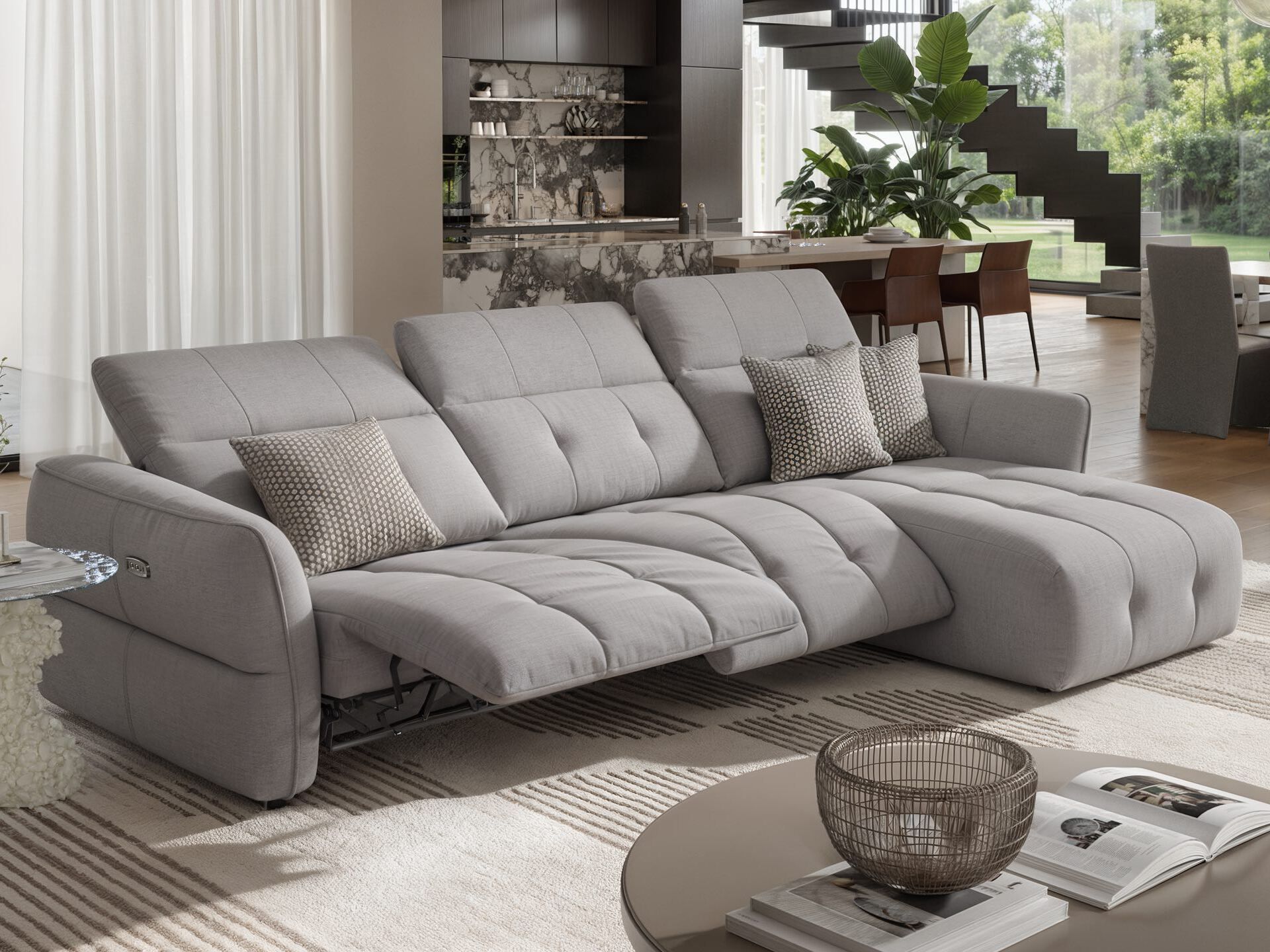 Тканевый диван с полуостровом Sofanella Maranello ARCH-00129817 - Вид №5