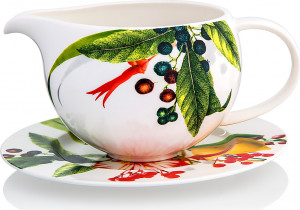 10577403 Rosenthal Соусник с подставкой Rosenthal Фруктовый сад 550мл, фарфор Фарфор