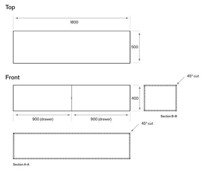 Двойной подвесной шкаф для ванной комнаты с ящиками COCOON Piet Boon ARCH-00029850 - Вид №2