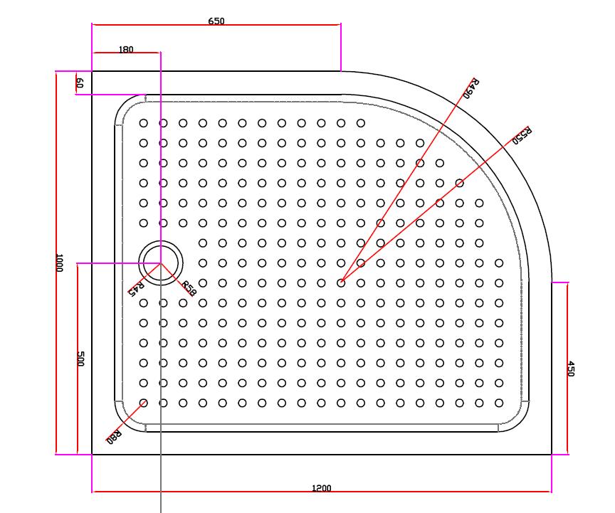 Акриловый поддон CEZARES TRAY-A-RH-120/100-550-15-W-R  - Вид №1