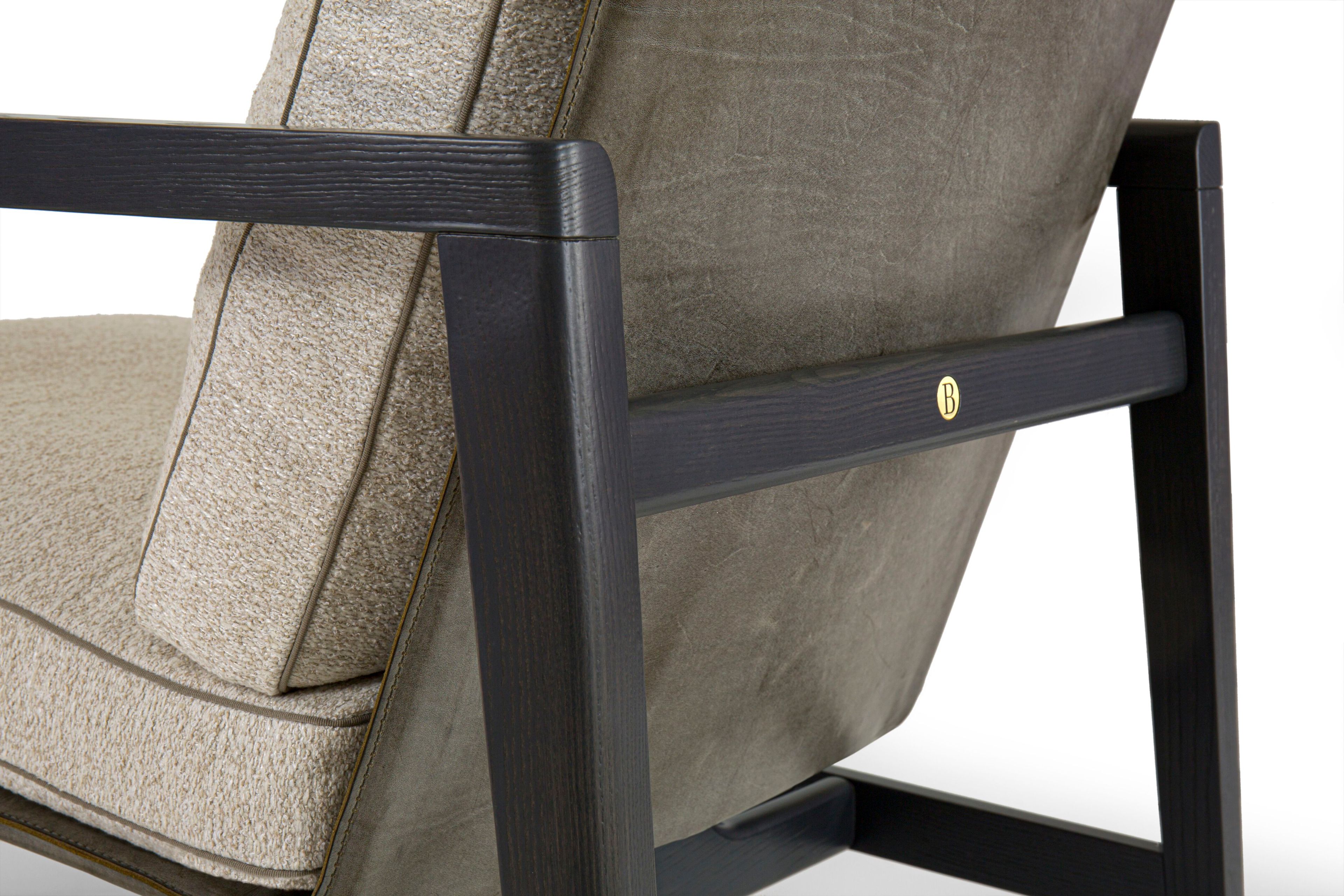 Тканевое кресло с подлокотниками Borzalino SEAN ARCH-00076974 - Вид №4