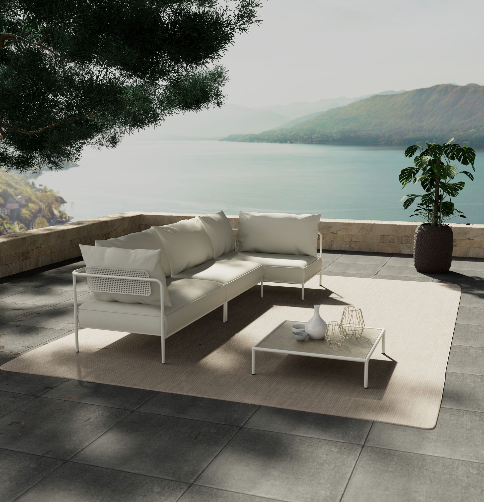 Окрашенный стальной садовый стол и столешница HPL S-CAB лоскут ARCH-00102797 - Вид №17