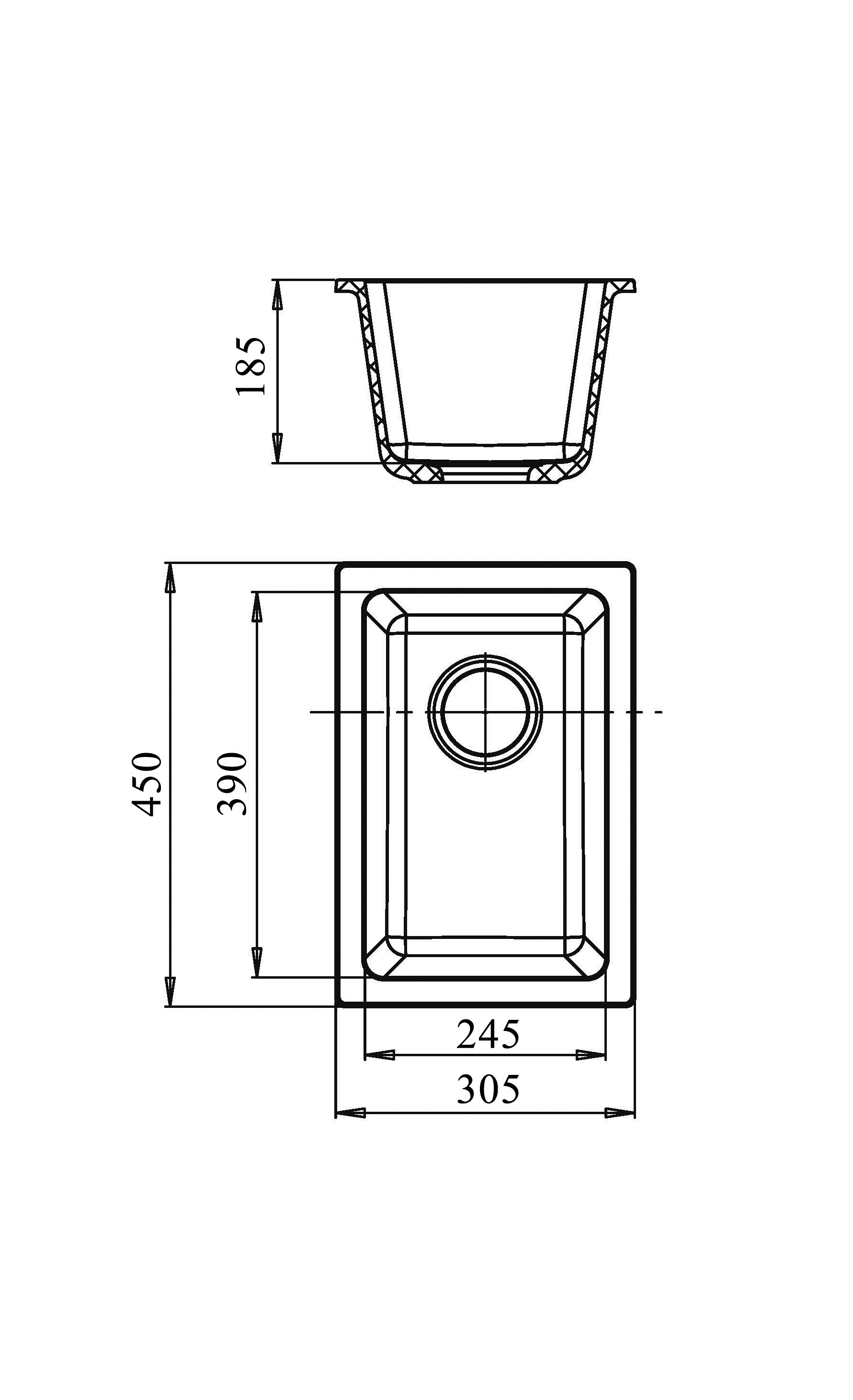 Кухонная мойка Кварц Ewigstein S575 GranFest 2540-S575 - Вид №1