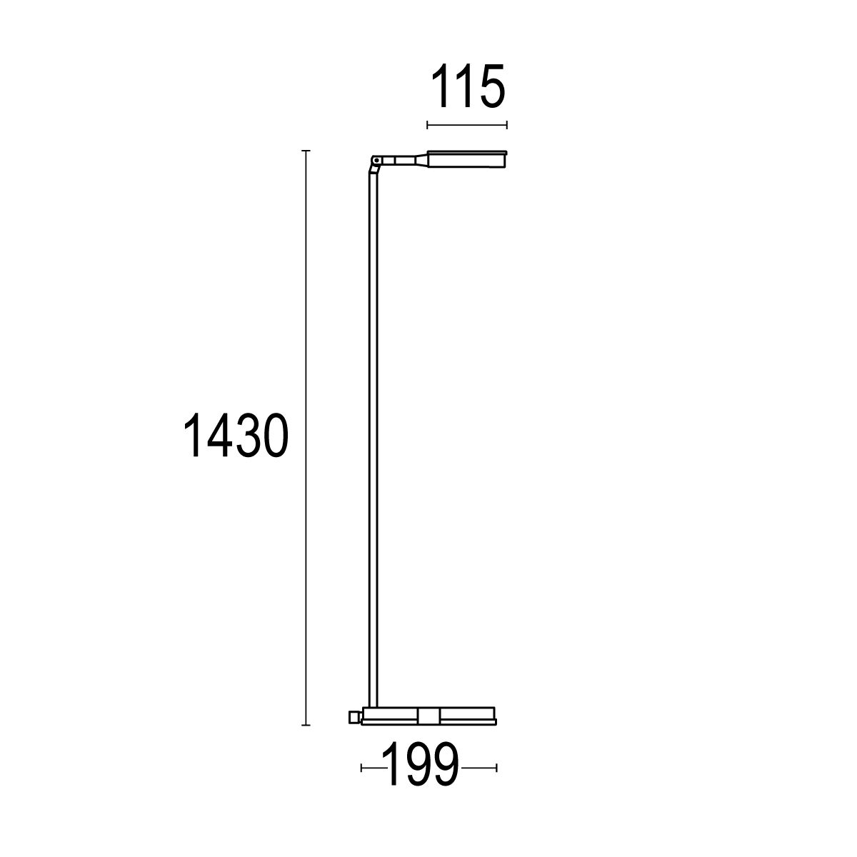 Алюминиевый поворотный торшер Ghidini Lighting ThinThin ARCH-00142402 - Вид №3
