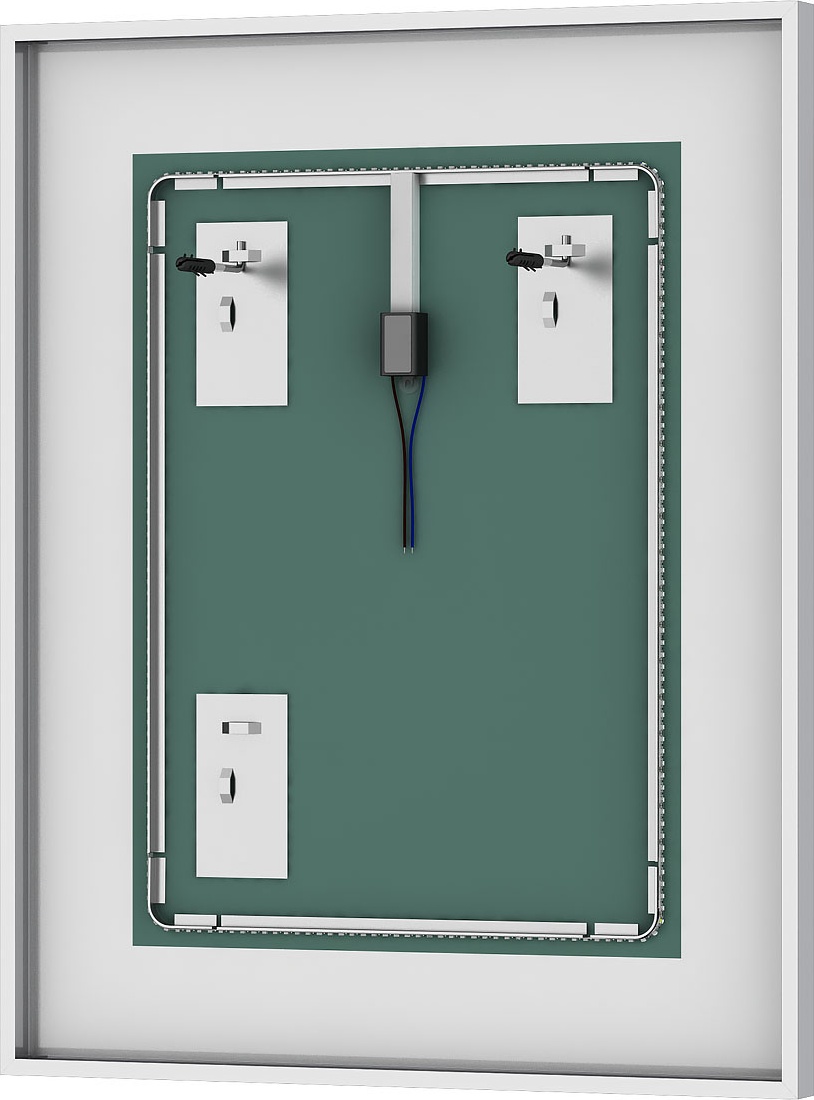 BY 2212 Зеркало в багетной раме cо встроенным LED-светильником 32,5 W EVOFORM Ledside - Вид №2