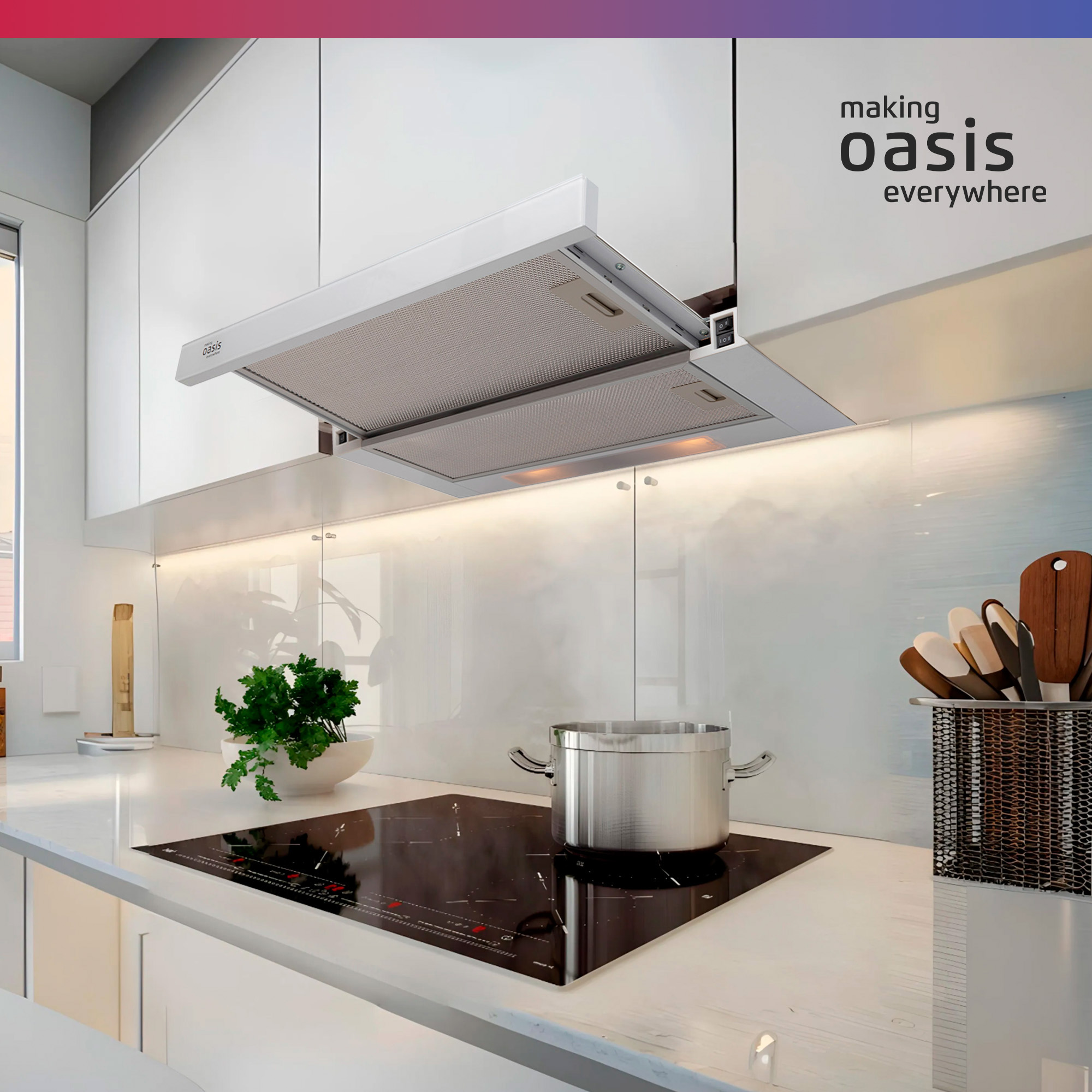 5355940 Вытяжка телескопическая Oasis VT-60WG белый/белый STDN-0063999 - Вид №16