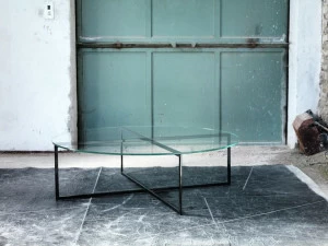 Domingo Salotti Овальный стеклянный журнальный столик для гостиной Tavolini