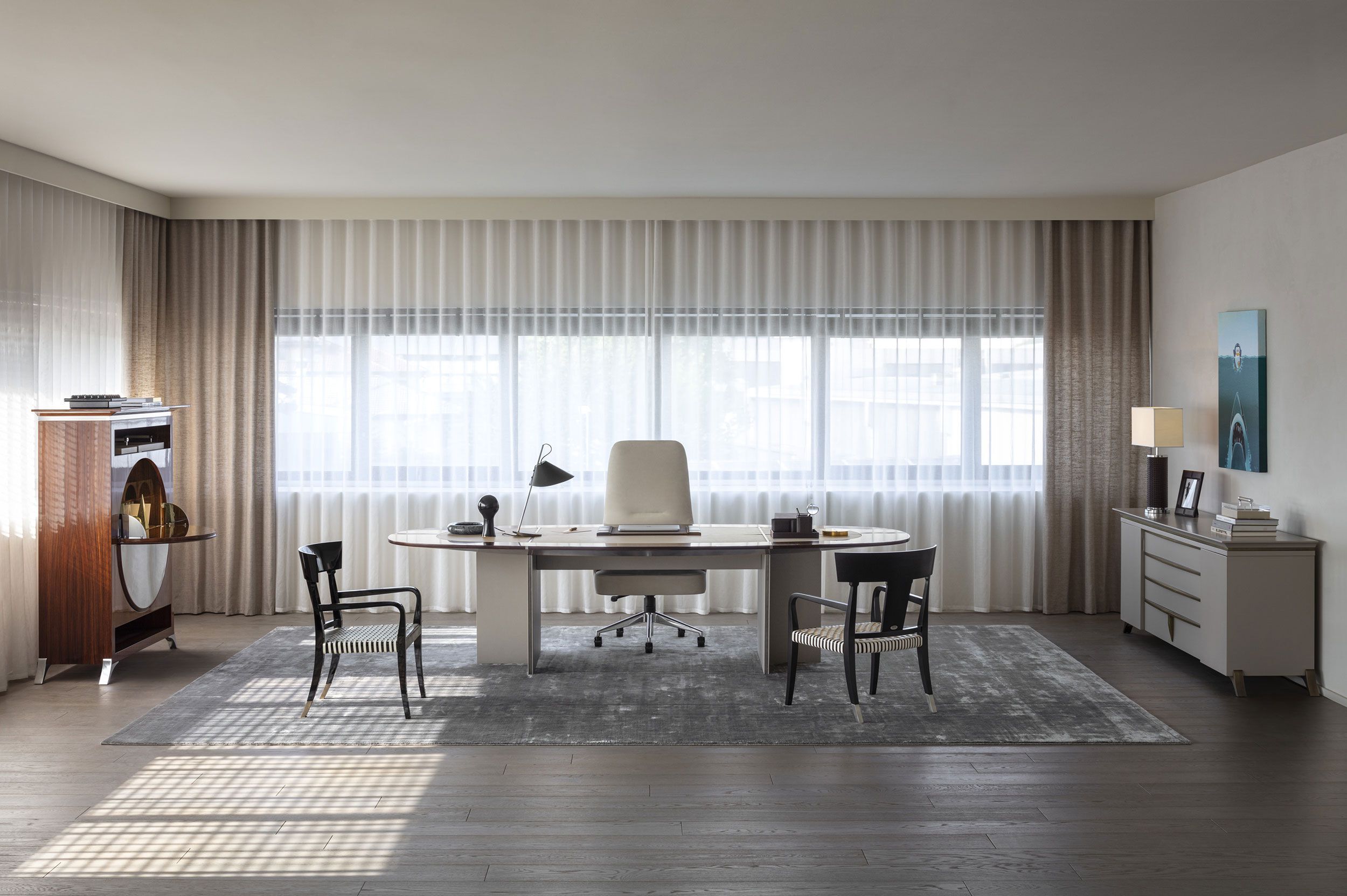 Эвкалиптовый стол с кожаной обивкой OAK Metronome ARCH-00125161 - Вид №2