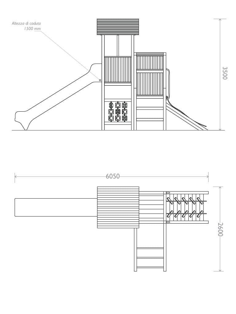 Рециркулированная пластиковая игровая структура EUROCOMITALIA COMBI PALESTRA ARCH-00052367 - Вид №7