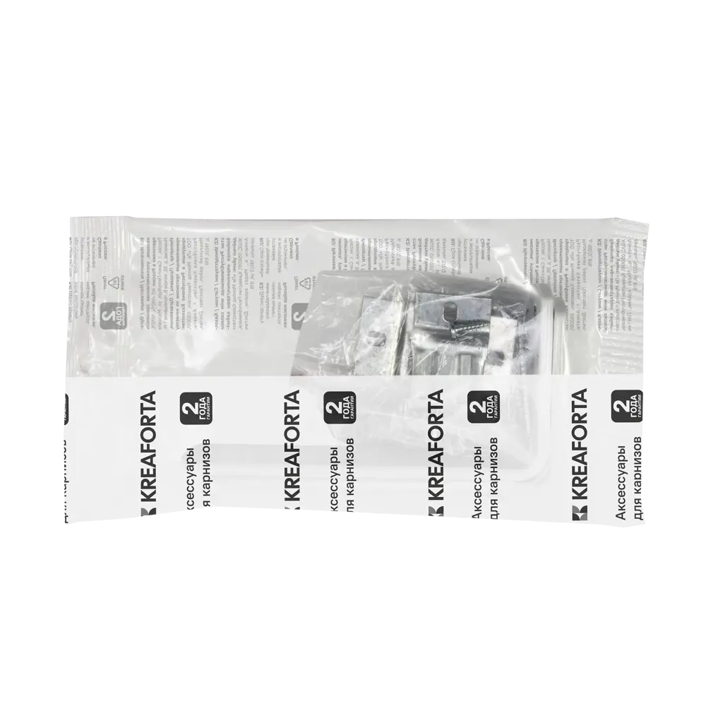 Кронштейн для шинного карниза настенный KREAFORTA 12 см металл цвет белый STLM-2035796 - Вид №2