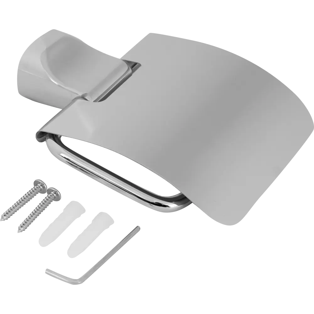 Держатель для туалетной бумаги Bath Plus Opus с крышкой цвет хром STLM-2082638 - Вид №3