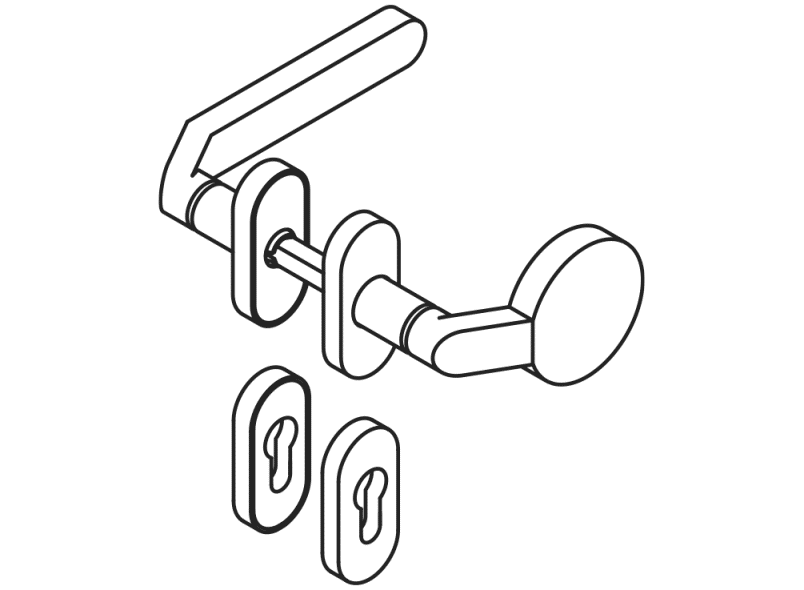 270XAH13.447 Сменный противопожарный комплект модель 274x HEWI Serie 270 | Edelstahl  - Вид №2