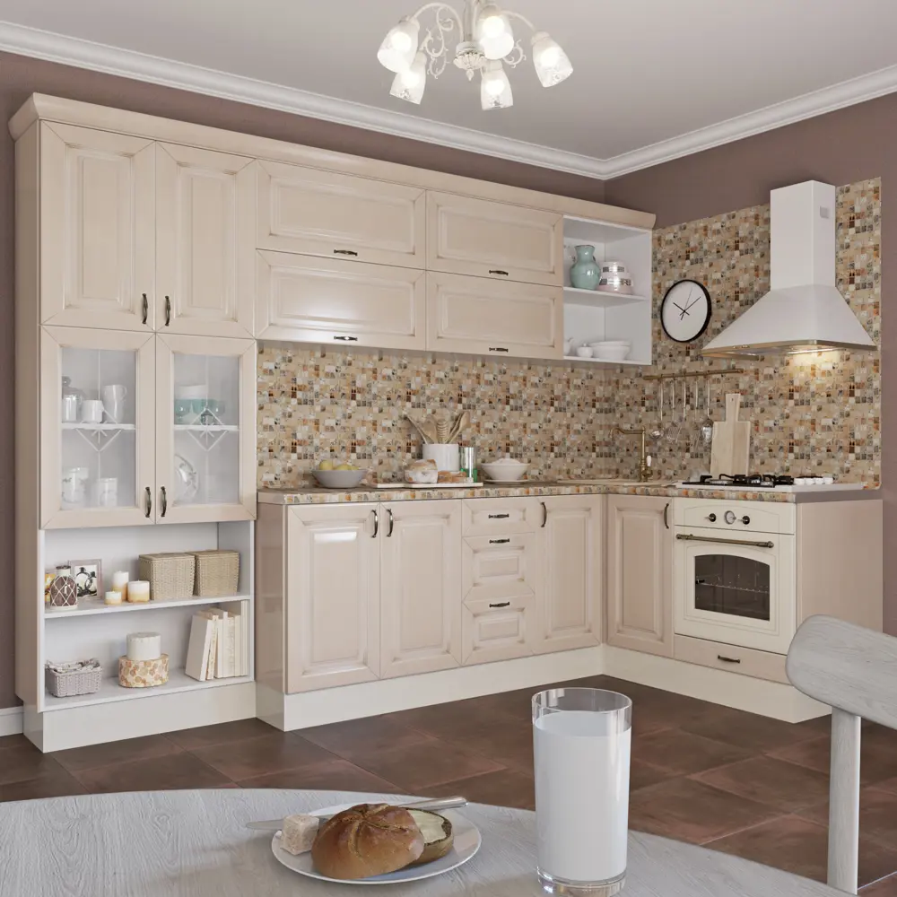 Витрина для шкафа Delinia «Ницца» 40x92 см, МДФ, цвет светлый ясень STLM-2114183 - Вид №2