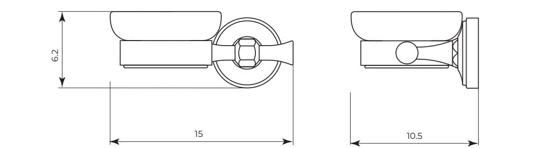 Керамическая настенная мыльница Gaia Mobili Complements ARCH-00086154 - Вид №1