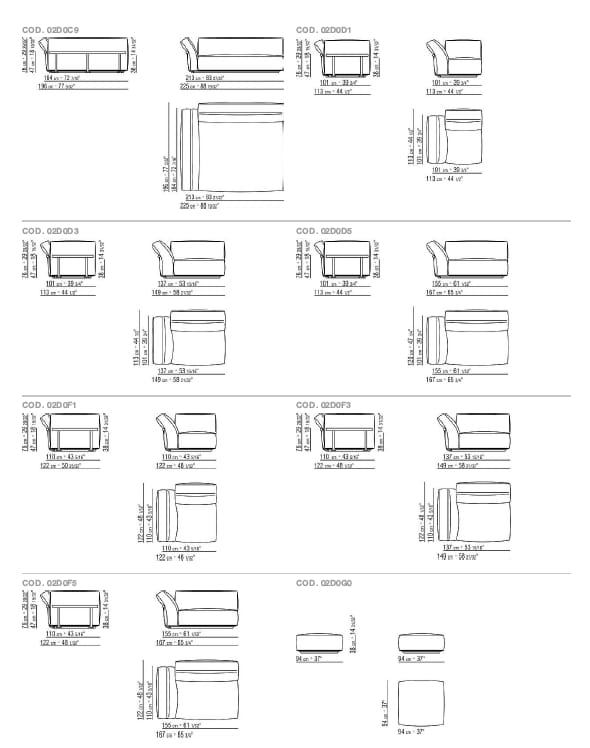 Ткань сад диван Flexform Camelot Outdoor ARCH-00144562 - Вид №15