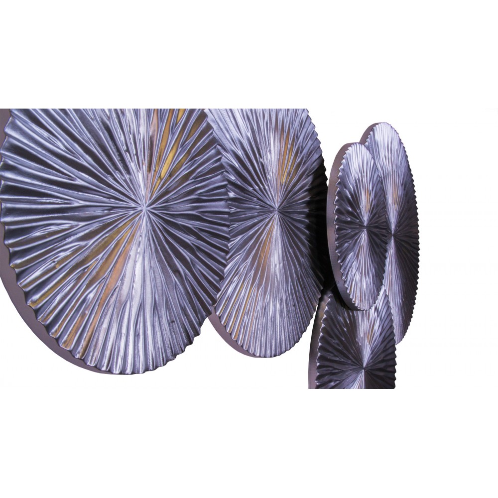 Панно на стену из дерева inflow Matt 130*85см. EVENHOME ДИЗАЙНЕРСКИЕ 129711 Серебро;матовый  - Вид №1