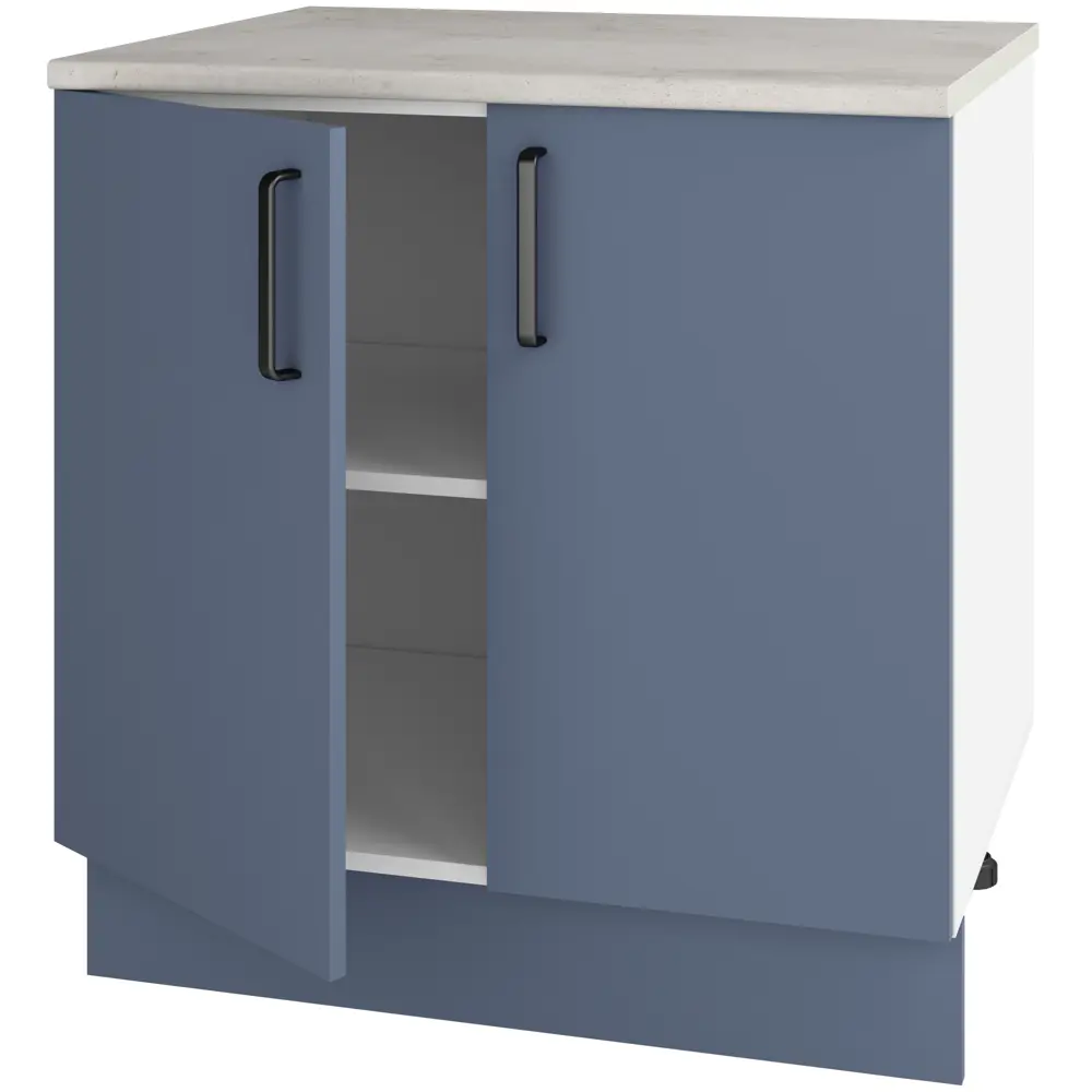 Кухонный шкаф напольный Нокса 80x85x60 см ЛДСП цвет голубой Santreyd STLM-2156704 - Вид №2