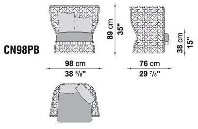 B&B Italia Outdoor Садовое кресло из полиэтилена Canasta sun-id-1405387 - Вид №3