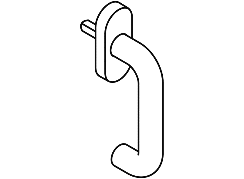 111PBFG.1 оконная ручка HEWI Edition matt | Polyamid  - Вид №8