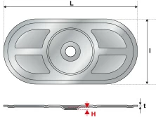 Дюбель UBS 01 82 409 UBS Tecfi 82 х 40 х 1 х 1,3  9,5