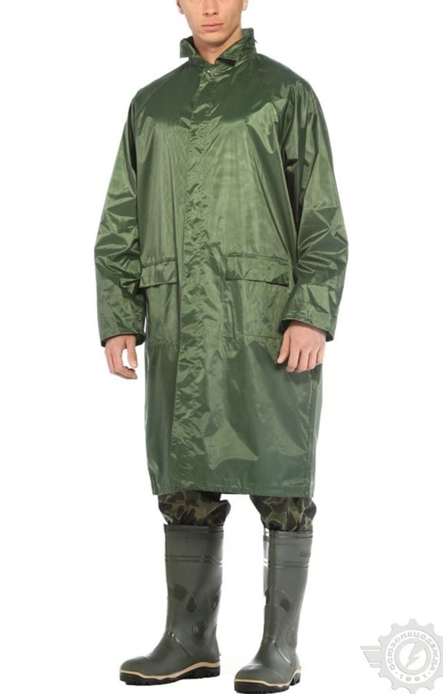4957151 Плащ "Альбатрос ЛАЙТ" влагозащитный зеленый  Непромокаемая спецодежда  размер XL  - Вид №4