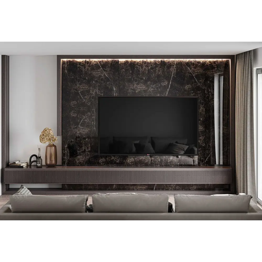 Керамогранит Onlygres Marble MOG401 60x120 см 2.16 м² полированный цвет коричнево-черный Santreyd STLM-2101378 - Вид №5
