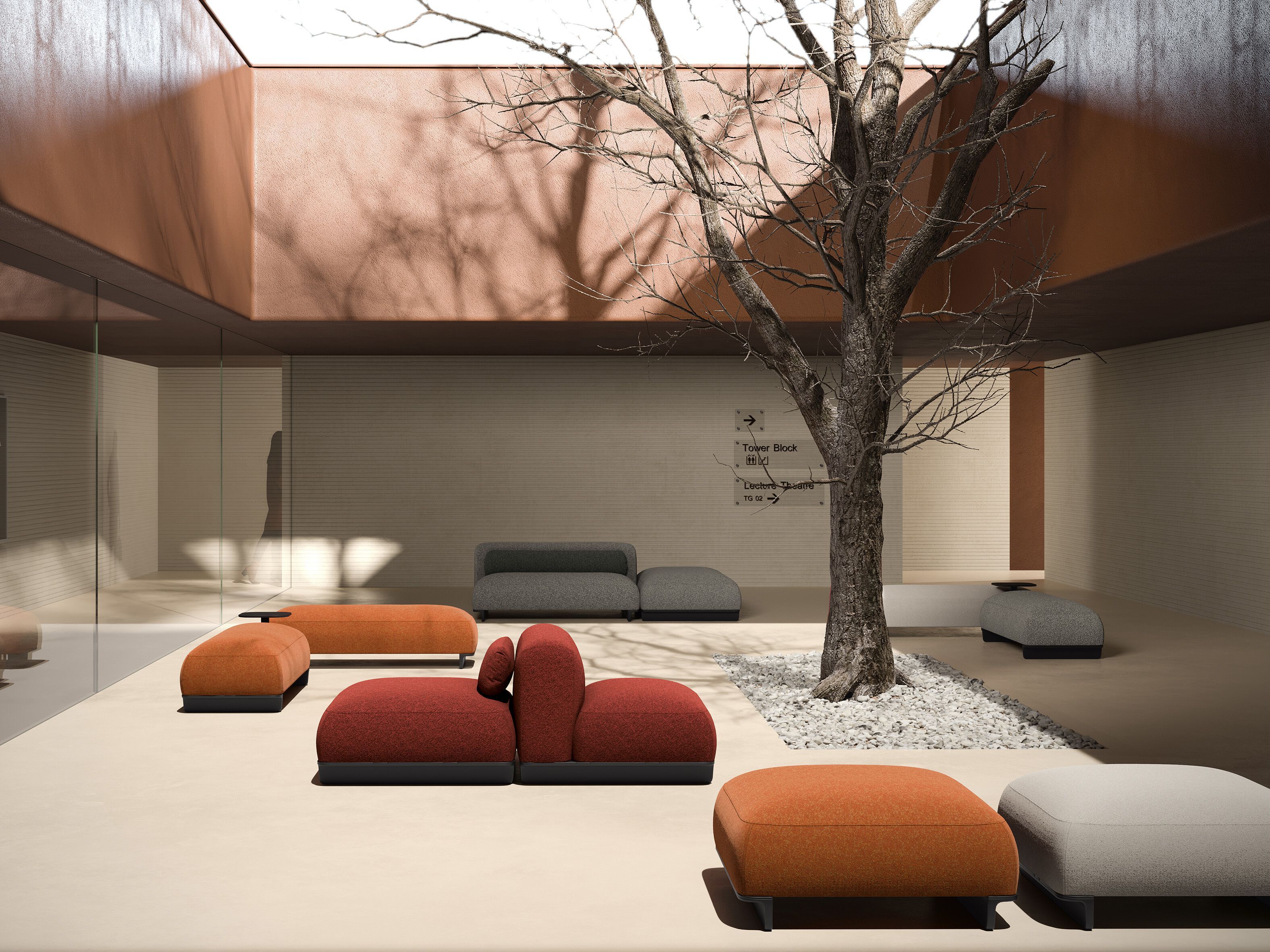 Ткань квадратный сад пуфик Arper Ralik ARCH-00108133 - Вид №3