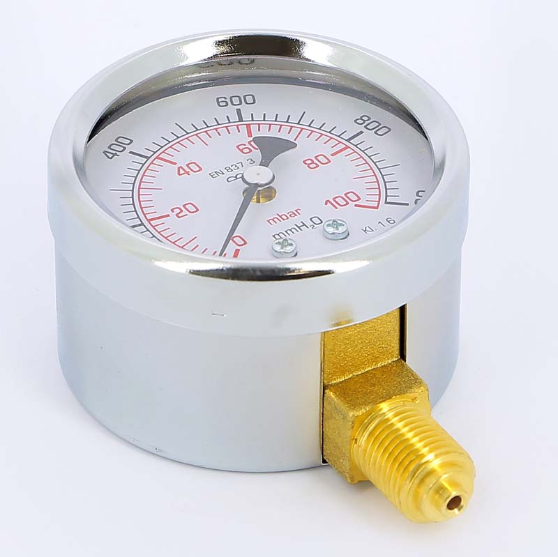 Манометр для газа радиальный 1/4" 64 мм EMMETI 100 мбар 00612510