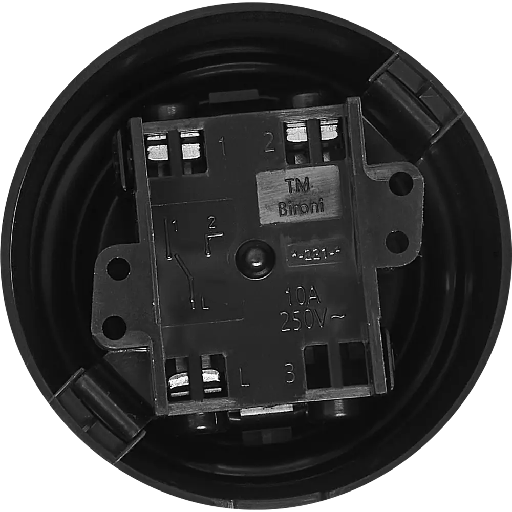 Выключатель накладной Electraline 1 клавиша цвет проходной черный Ретро STLM-2043692 - Вид №1
