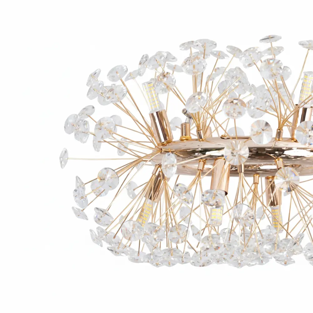 Люстра подвесная Nessa 8 ламп 18 м² цвет золото/прозрачный ESTARES STLM-2180323 - Вид №4