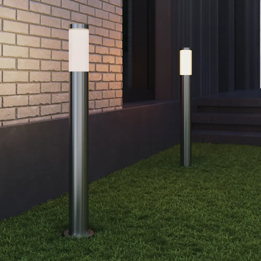 Фонарный столб без источника света уличный Kreaforta Begnas 80 см цвет хром STLM-2017432