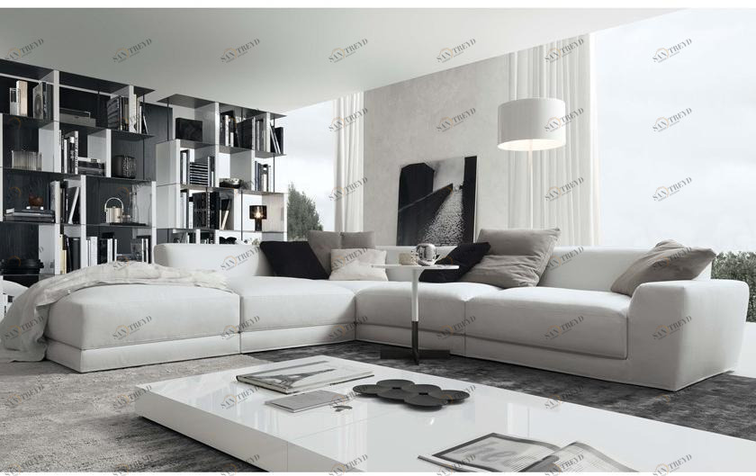 JESSE Модульный угловой диван в коже 4-х местный Pashà Pasha sun-id-1377524