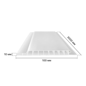 Панель ПВХ Вагонка Белая 3м*0,1 Stella Standart (20) STSR-785