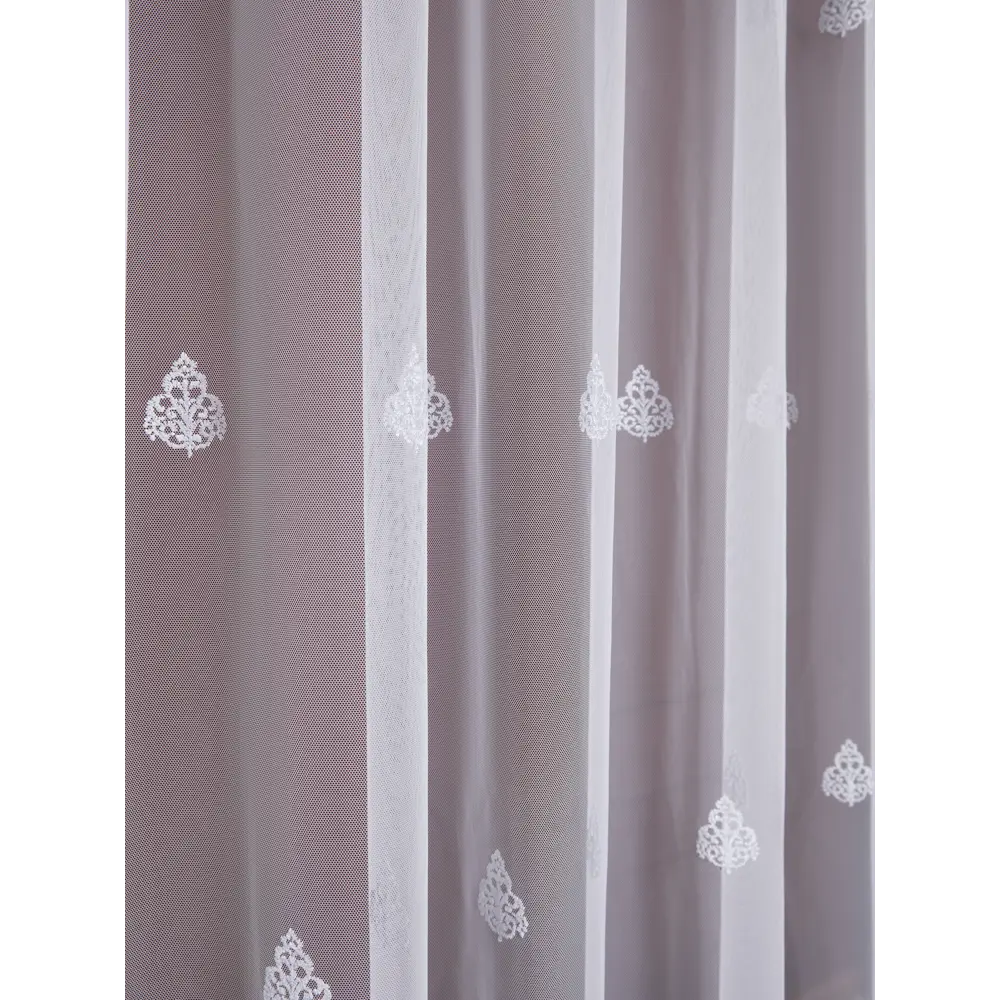 Тюль 1 м/п Коронки сетка 280 см цвет бело-серый ELIT HOME STLM-2015036 - Вид №2