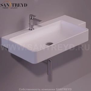 FL02BIANCOMATT Подвесная раковина настенная прямоугольная Simas Flow белая