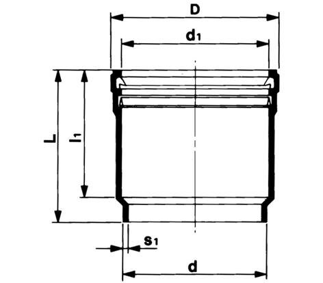 SANIT 352814210 Раструбные гнездо, PE-стекание, с прокладкой, стопорное кольцо и колпачок  - Вид №1