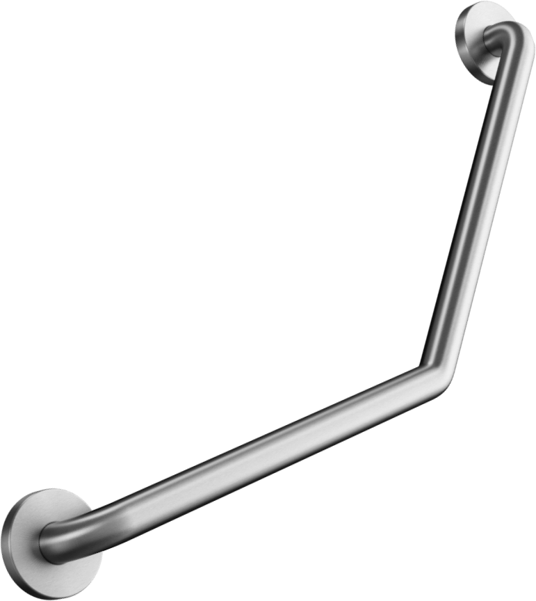 B610-S Поручень из нержавеющей стали, изогнутый на 135°, 2-точечная фиксация