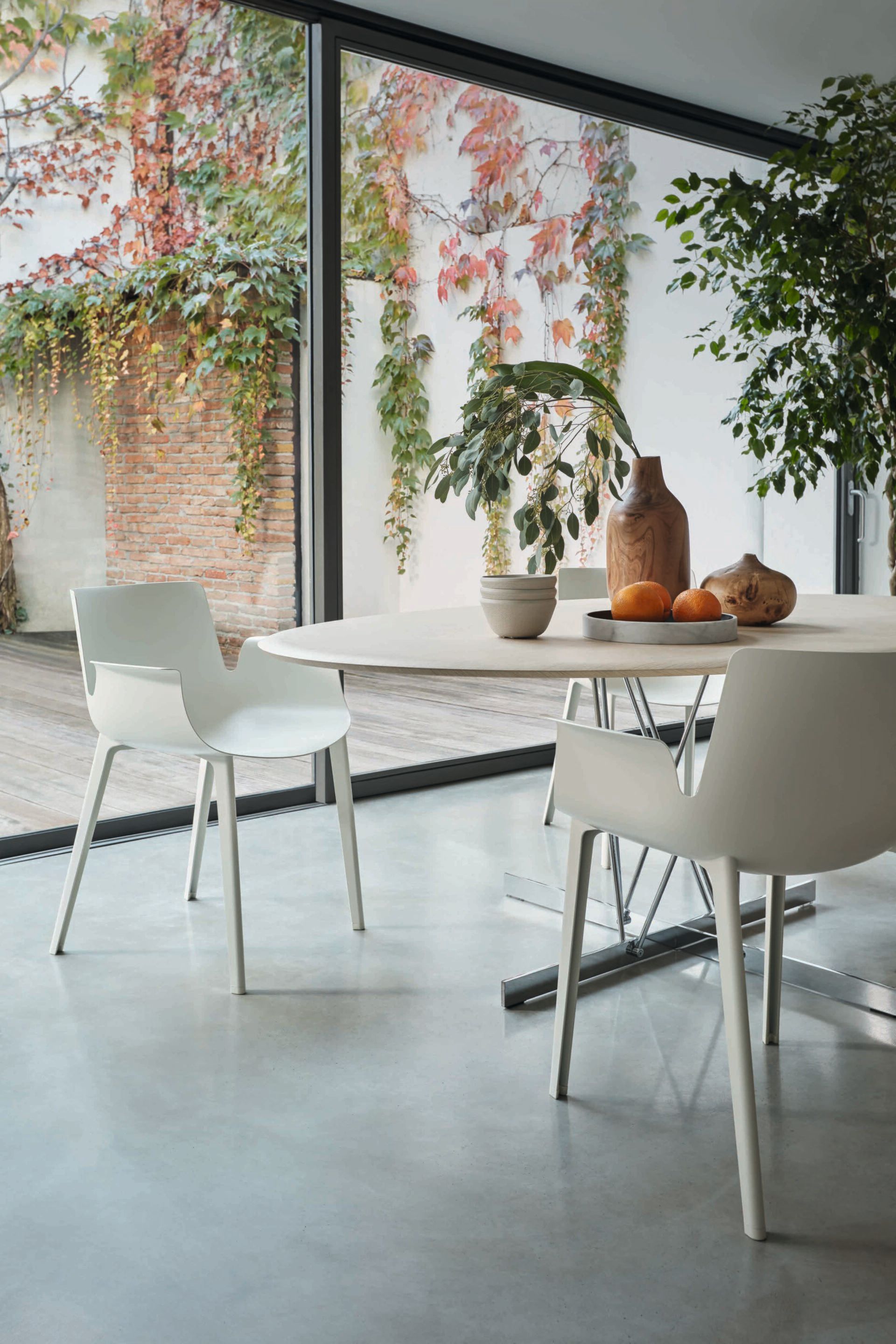 Стальной и деревянный стол со спицами Kartell VISCOUNT OF WOOD ARCH-00031352 - Вид №1