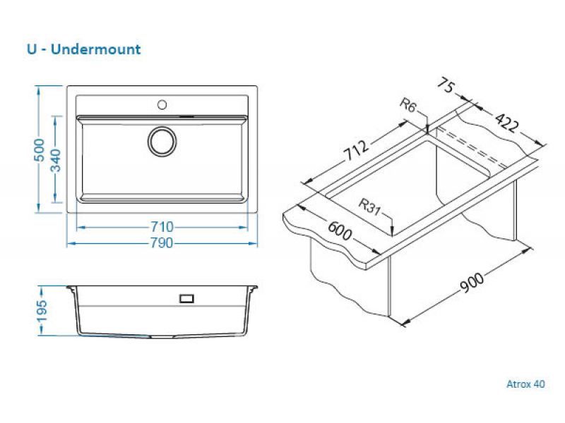 Мойка Alveus Atrox 40 Black edition 1148163 - Вид №2