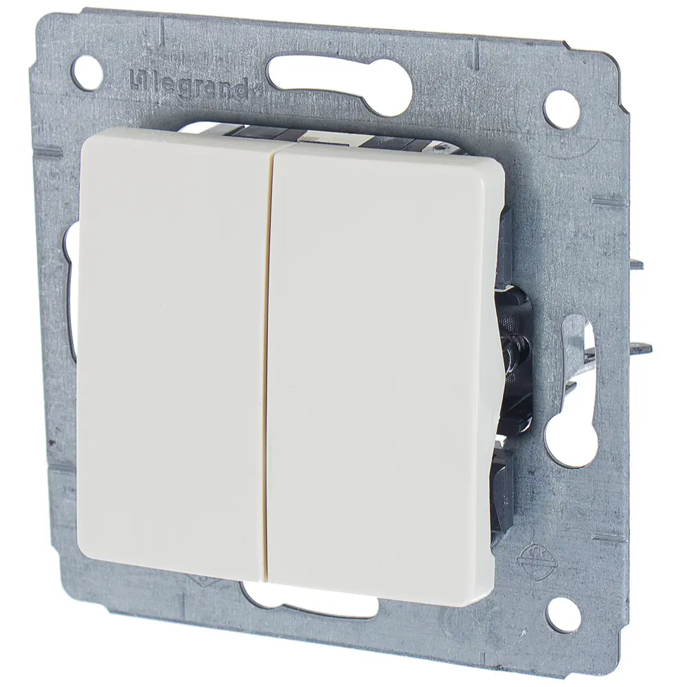 Выключатель встраиваемый Legrand Cariva 2 клавиши, цвет слоновая кость STLM-2004315 - Вид №2