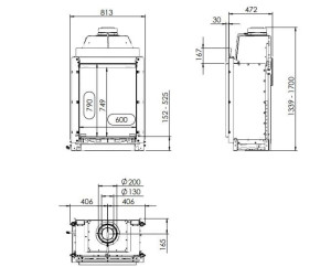 Встроенный газовый камин
