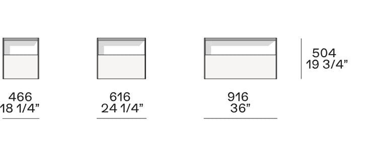 Деревянная прямоугольная тумбочка с ящиками Poliform Code ARCH-00037177 - Вид №5