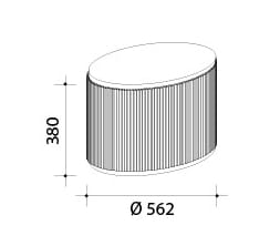Пуфик из ореха canaletto с тканевой подушкой Lema Drum ARCH-00093537 - Вид №3