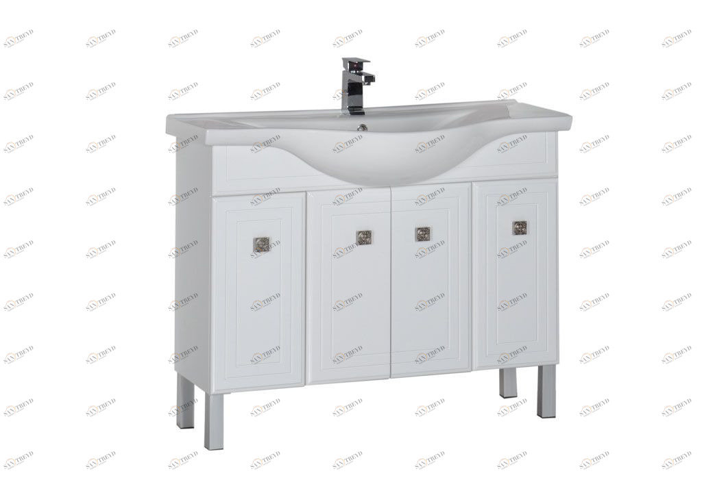 Тумба с раковиной Aquanet Стайл 105 белый (4 дверцы) 0018150300177621