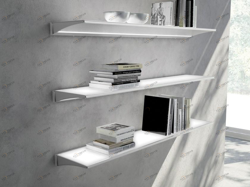 Domus Line Полка из алюминия и стекла со встроенной подсветкой sun-id-1467880