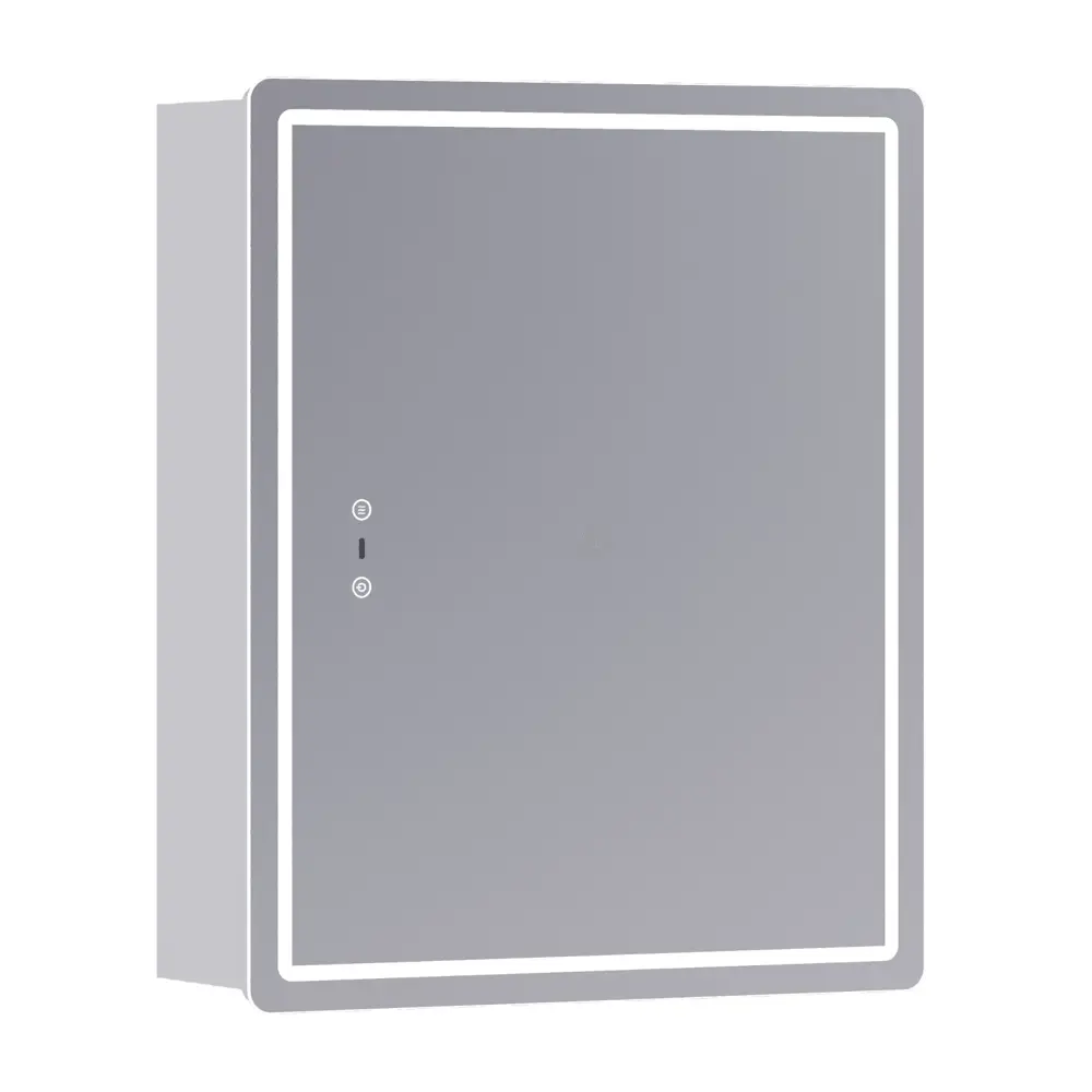 Шкаф для ванной комнаты с зеркалом Vigo Bloss 49.7x60x17 см с подсветкой STLM-2171016 - Вид №5