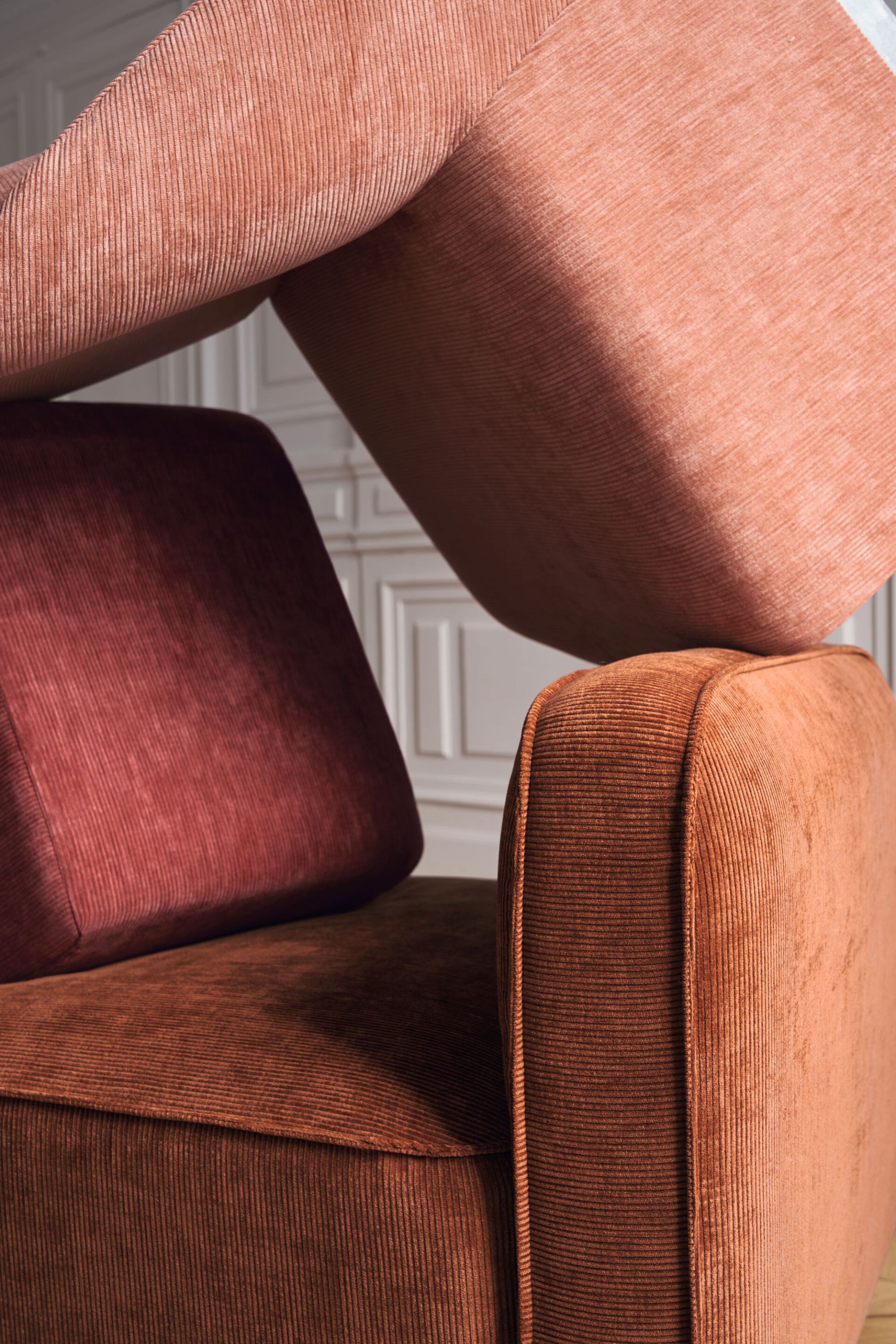 Бархатная однотонная ткань Casamance Variance ARCH-00084426 - Вид №4